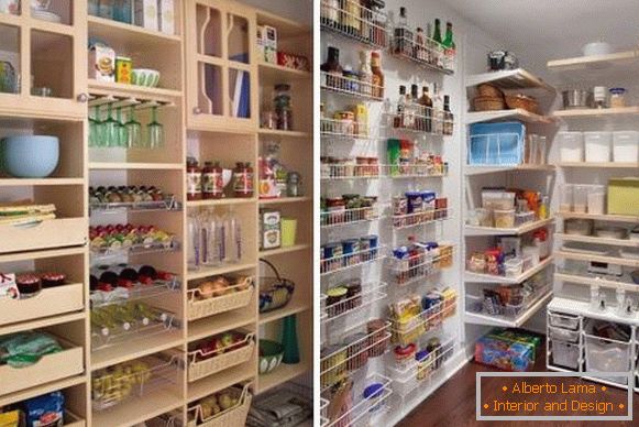 How can a pantry be organized - photo design