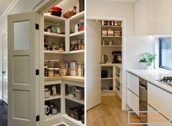 Small closet pantry in the corridor