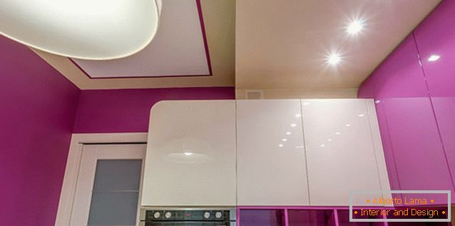 Bright corner kitchen design
