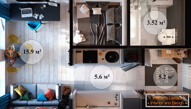 design of a small studio apartment 30 кв м 