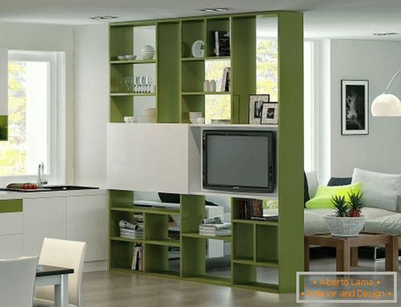 Open shelving-partition