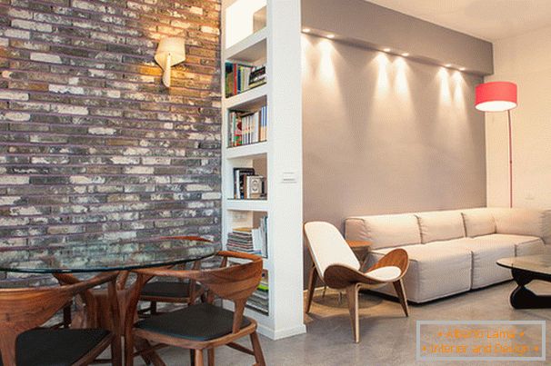 Accent wall made of bricks