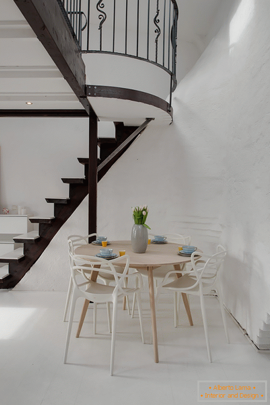 A small apartment in the attic on 36 square meters
