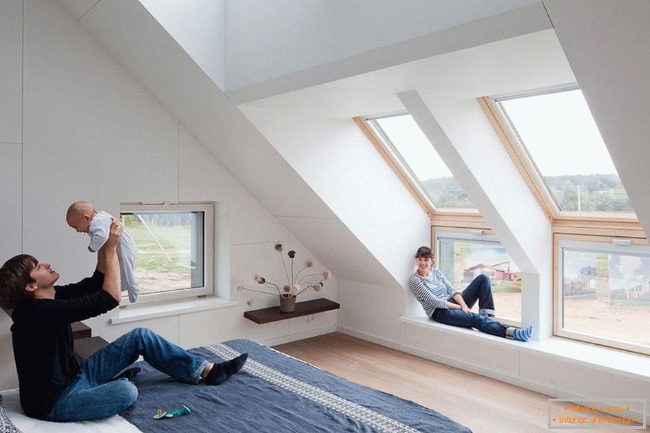 Family with a child in the attic