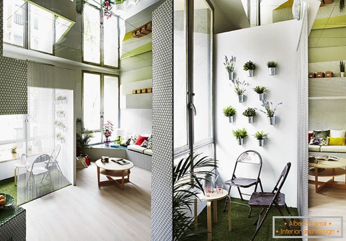 Plants in the design of a small apartment