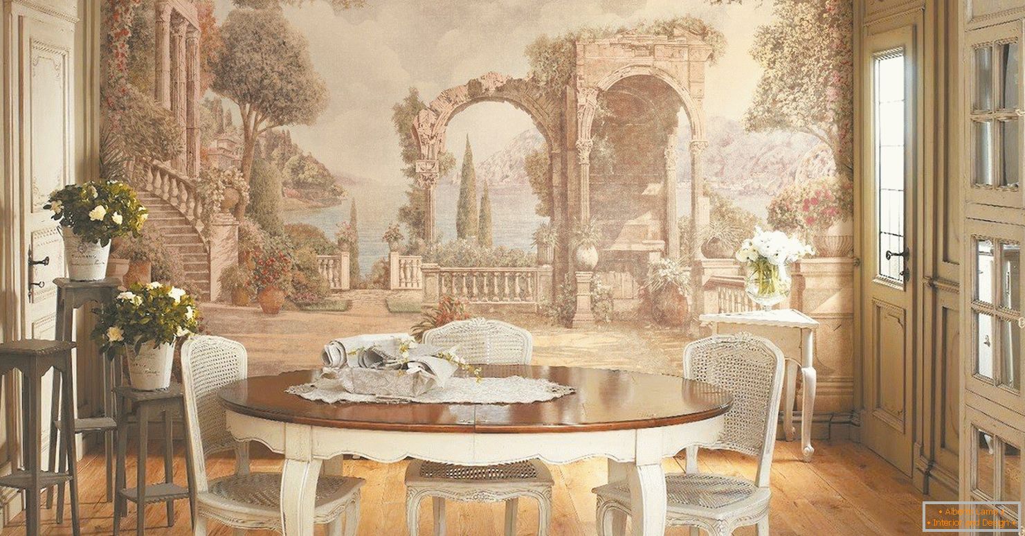 Mural in the dining room