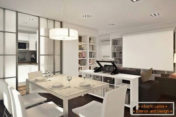 Comfortable design 1 room apartment 45 sq m