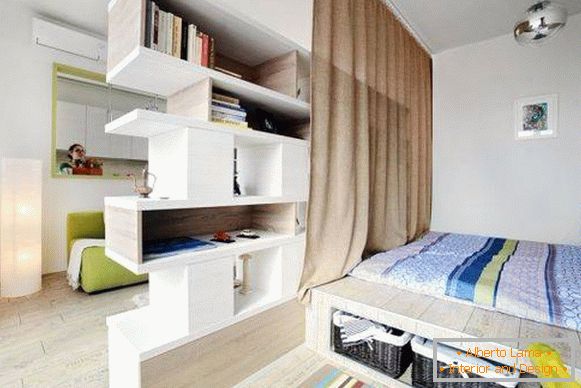 How to arrange furniture in a one-room apartment Photo