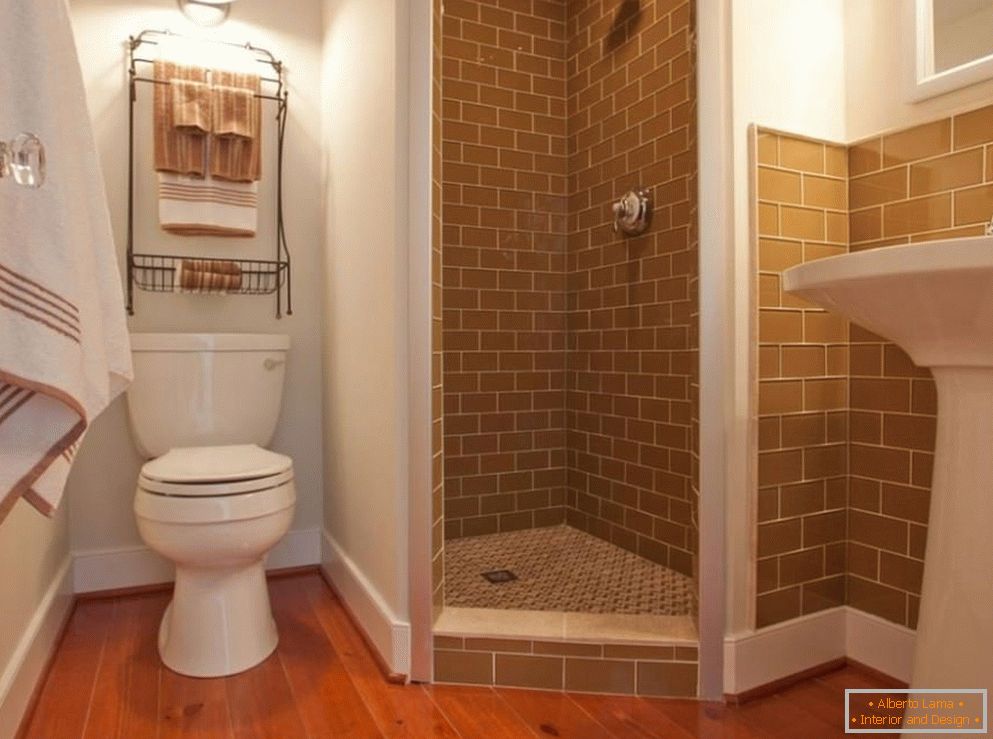 Combined bathroom in a one-room apartment p-44t