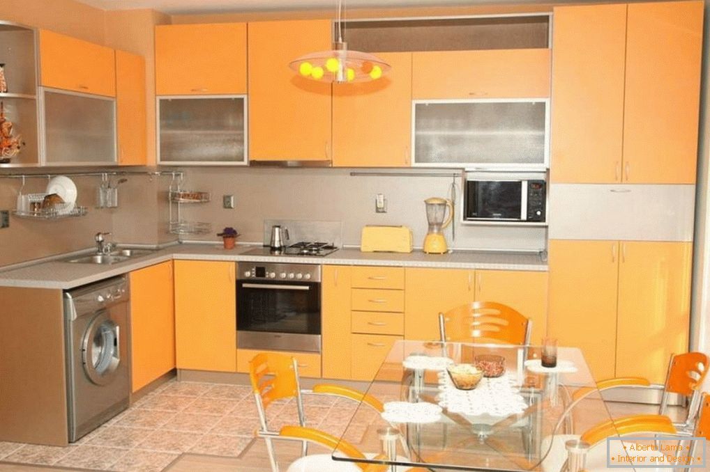 Bright kitchen in the apartment