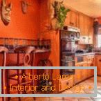 Luscious kitchen in orange color