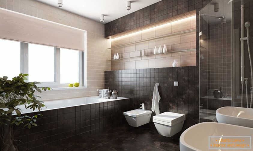 Interior design of the bathroom from the studio ABC House