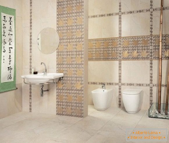 Design of tiles in the toilet, photo 25