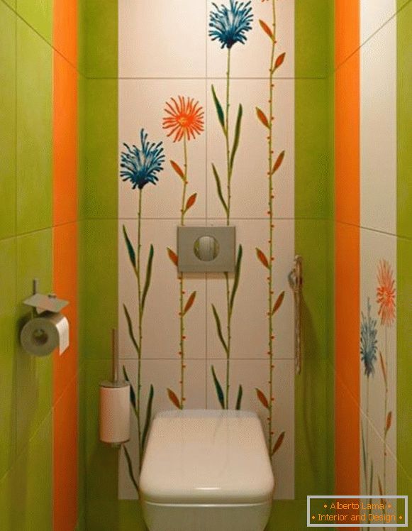 Tile in small toilet design photo 10