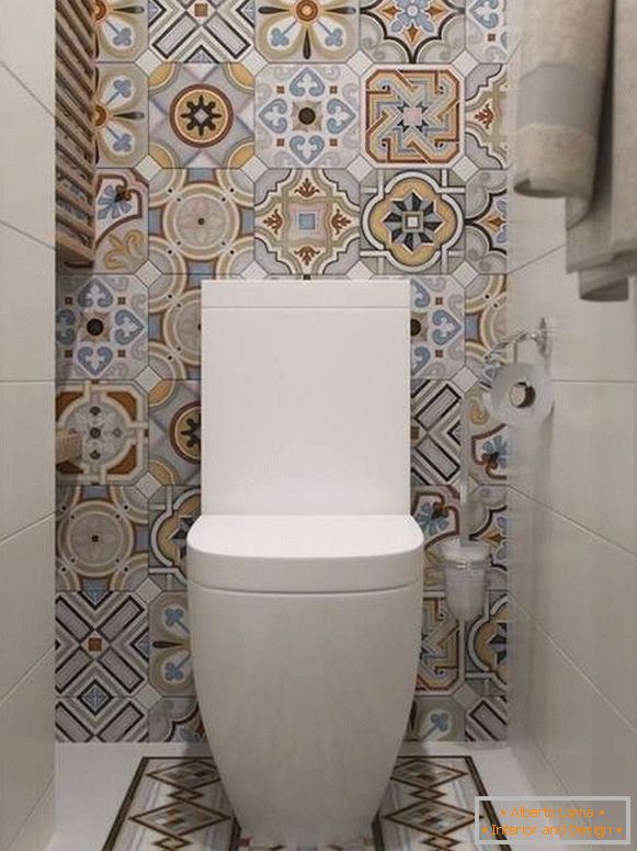 Tile in small toilet design photo 15