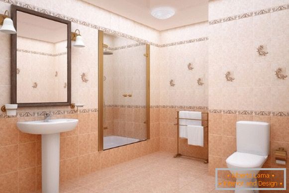 Design of tiles in the toilet, photo 10
