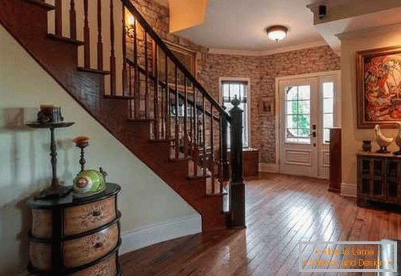 hallway design in a house with a staircase, photo 20