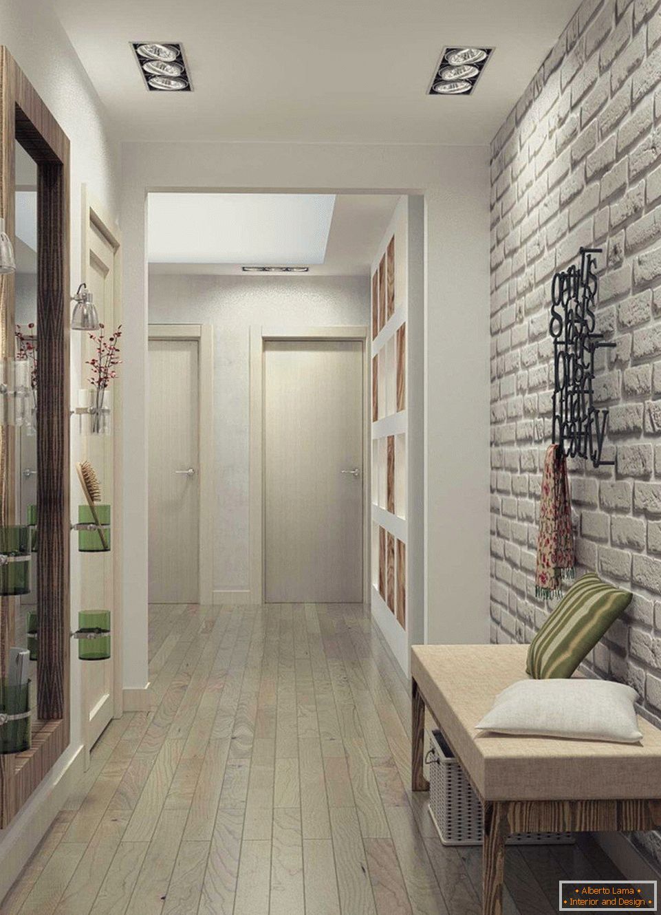 Design of the hallway and corridor