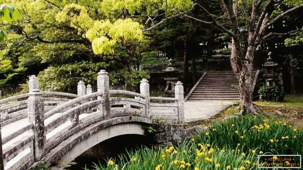 Old bridge in the garden