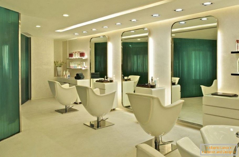 Working area in the beauty salon