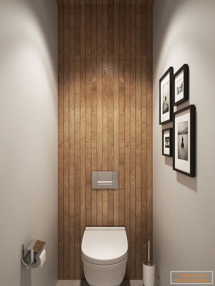 A bathroom with a wooden ceiling and a wall