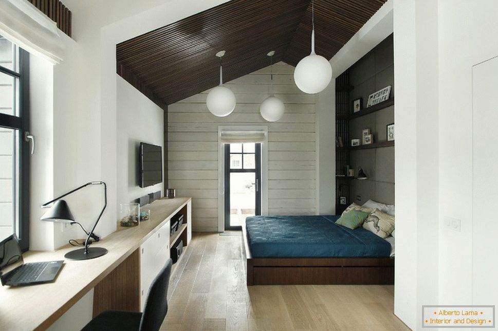 Bedroom design with cabinet
