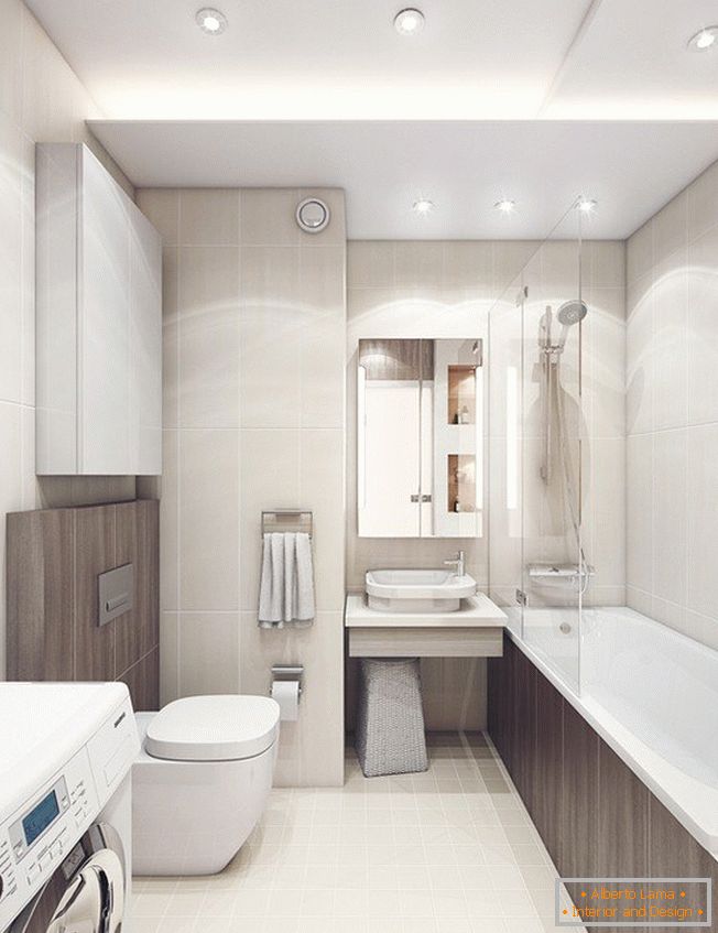 Design of a combined bathroom