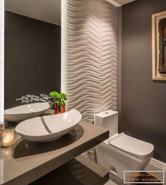 Elegant toilet design in gray tones