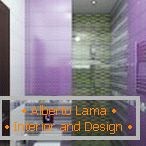 Lilac in the design of the bathroom