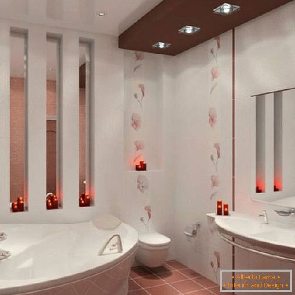 design of bathrooms, combined with a toilet photo, photo 1