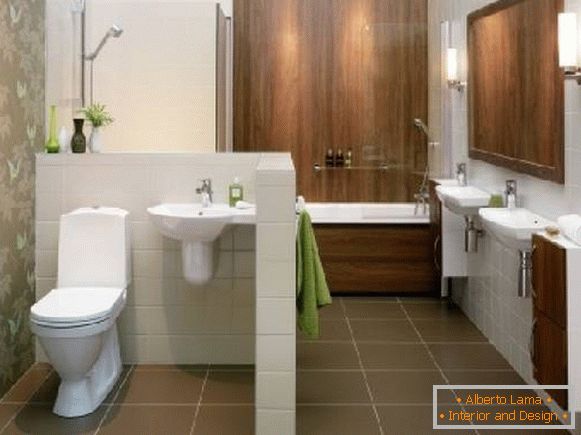 design of a narrow bathroom with a toilet, photo 45