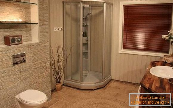 design of a bathroom with a toilet and a washing machine, photo 8