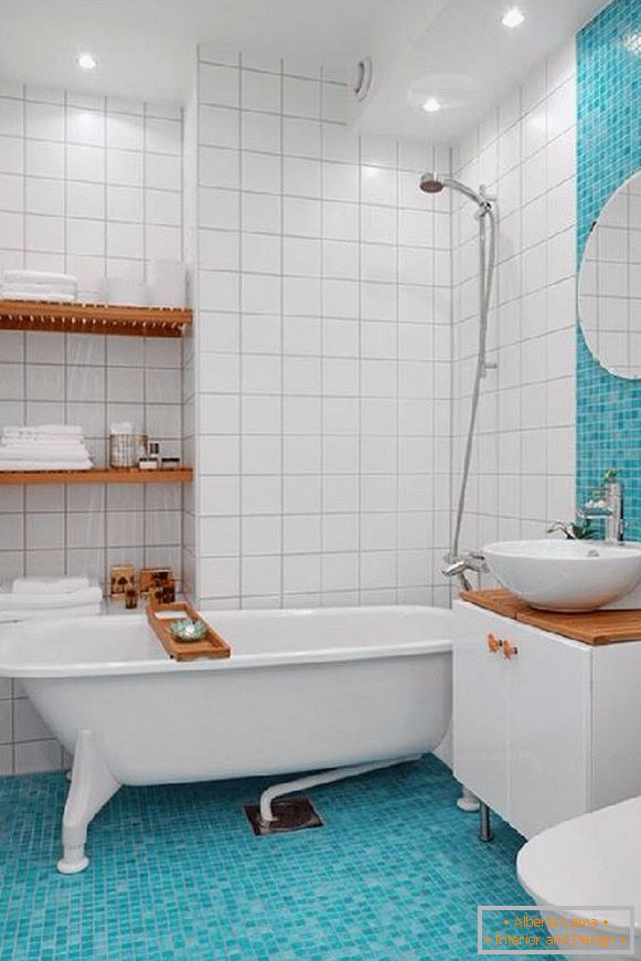design of a small bathroom combined with a toilet, photo 15