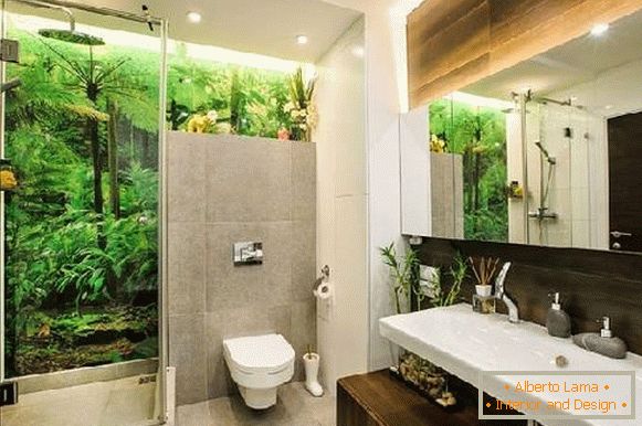 design of a narrow bathroom combined with a toilet, photo 27