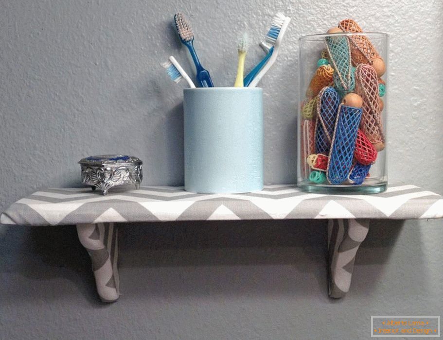 Shelf from improvised materials