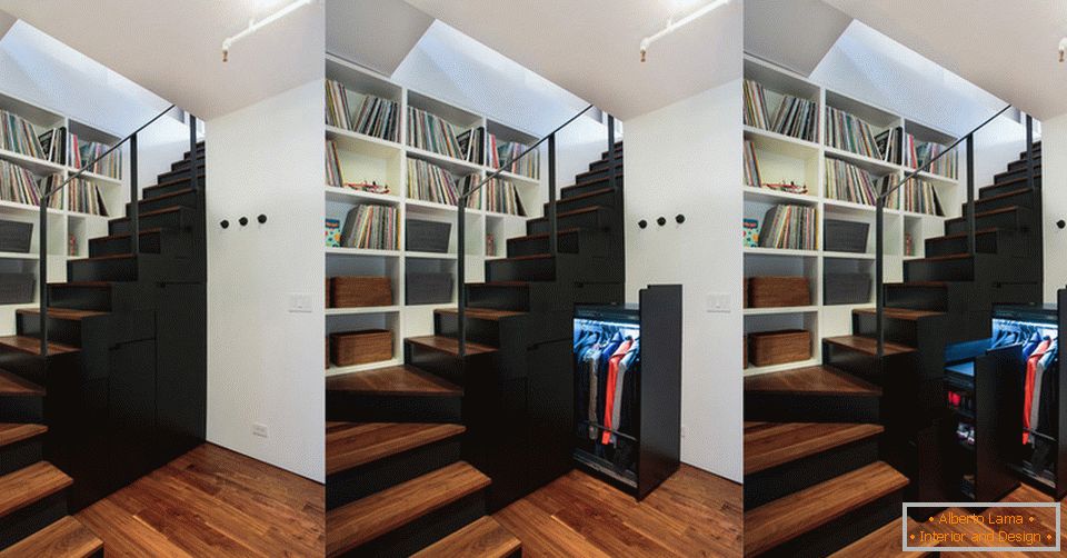 Storage system under the stairs