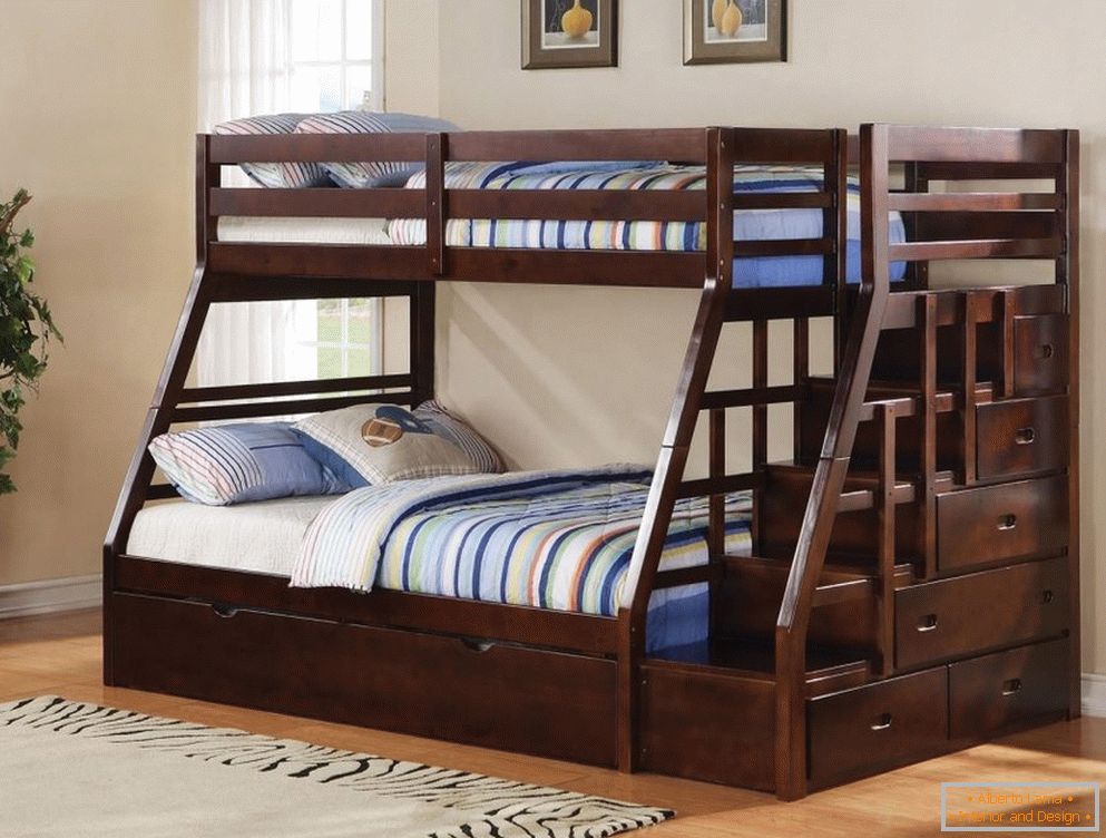 Bunk bed for parents and child
