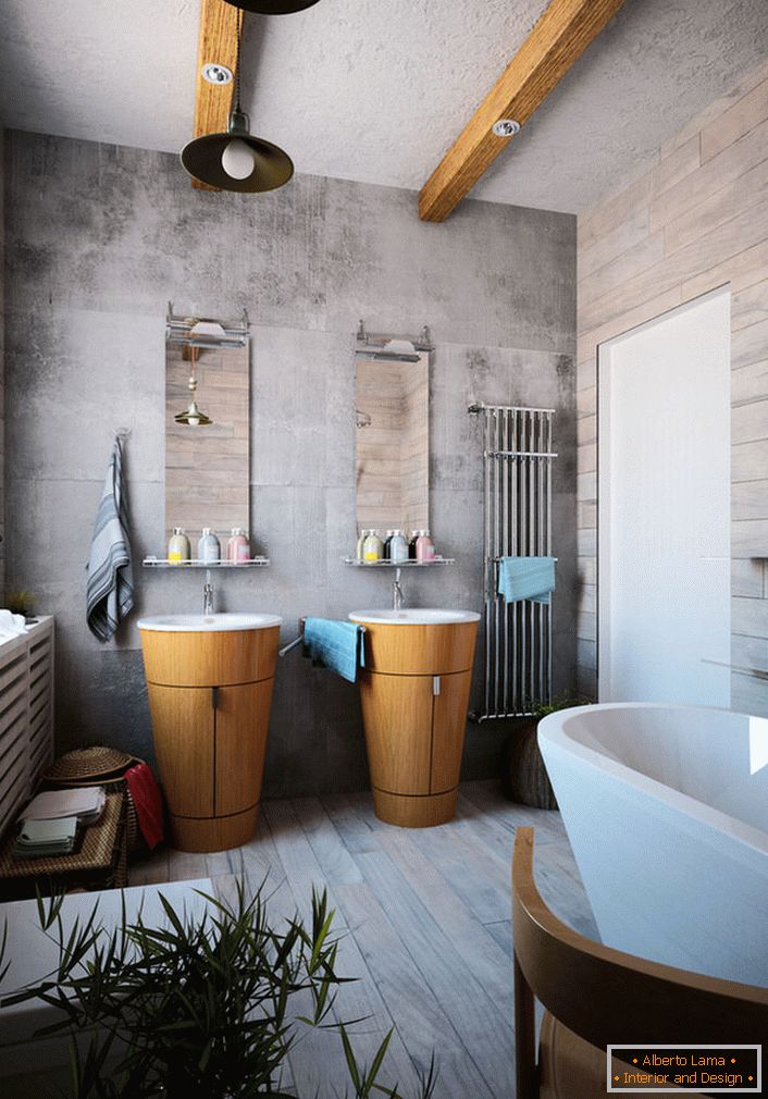 Bathroom in chalet style