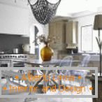Transparent chairs in the kitchen