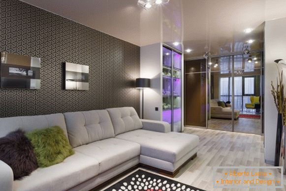 Design of the hall 18 square meters in an apartment in the Scandinavian style photo 4