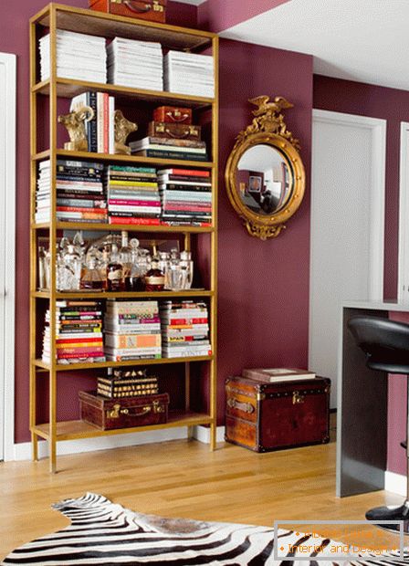Book shelf with open shelves