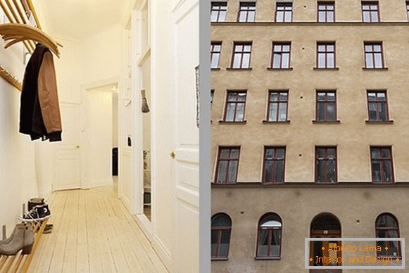 Interior of the hallway apartment in Sweden