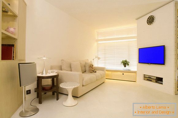 Living area in light colors