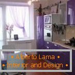 Lilac color in the design of modern kitchen