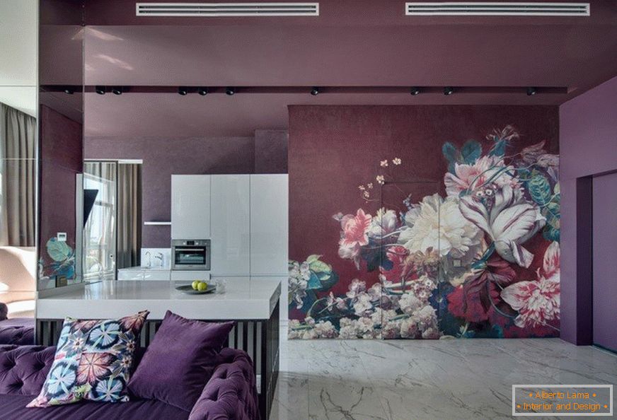Interior in lilac tones