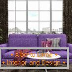 Lilac sofa for living room