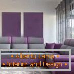 Gray-purple sofa