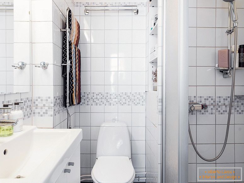 Interior of a small bathroom