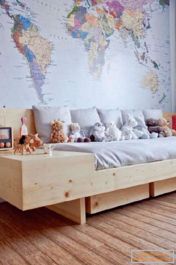 world map in a children's room wallpaper, photo 42