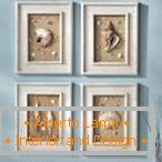 The idea of ​​a photo frame for the maritime style